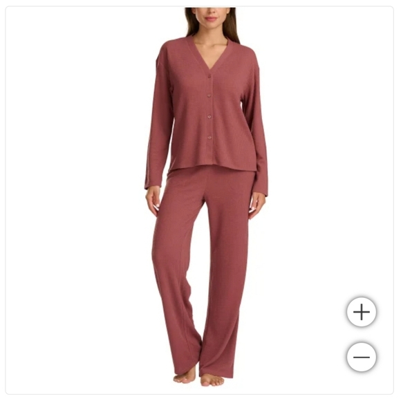 Splendid Waffle Knit Lounge Set XS | Soft 2-Piece Matching Set Feminine Cozy - Picture 3 of 12